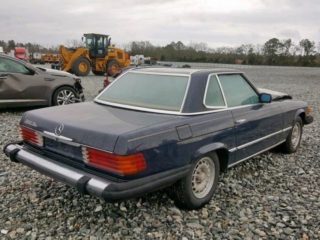 WDBBA45C9FA016702 - 1985 MERCEDES-BENZ 380 SL BLUE photo 4