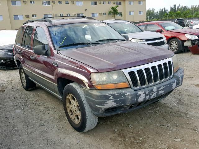 1J4GX48S41C502463 - 2001 JEEP GRAND CHER MAROON photo 1