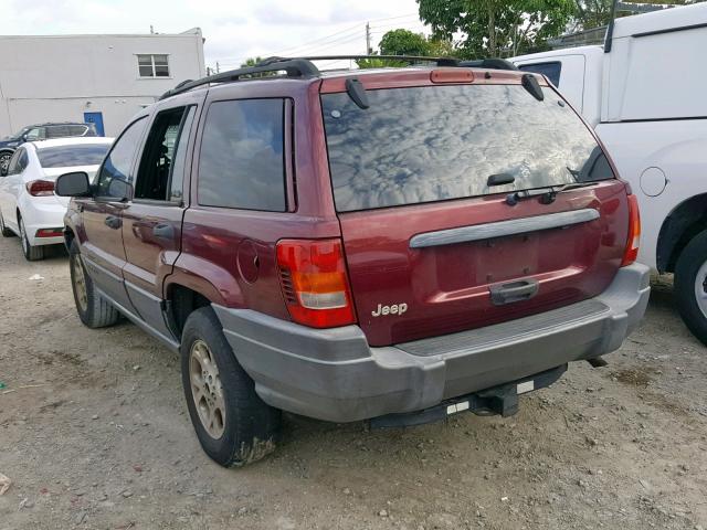 1J4GX48S41C502463 - 2001 JEEP GRAND CHER MAROON photo 3