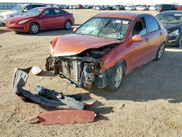 KNAFE121075007998 - 2007 KIA SPECTRA EX ORANGE photo 2