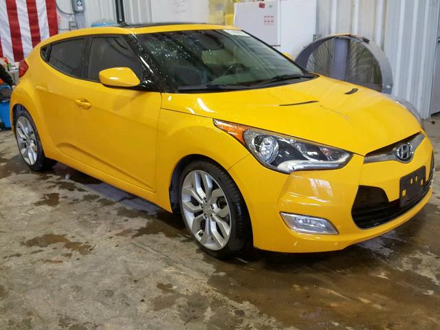 KMHTC6AD8DU100172 - 2013 HYUNDAI VELOSTER YELLOW photo 1