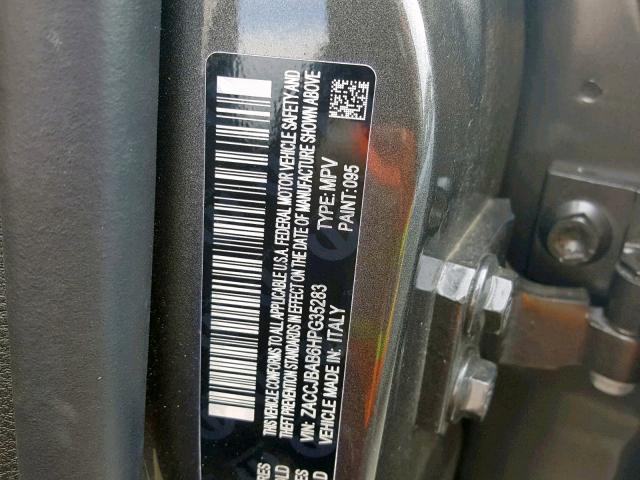 ZACCJBAB6HPG35283 - 2017 JEEP RENEGADE S 石墨色 照片 10