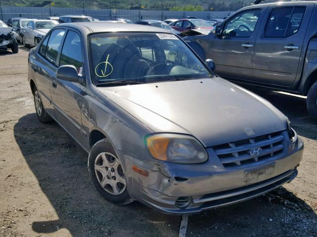 KMHCG45C44U566031 - 2004 HYUNDAI ACCENT GL GRAY photo 1