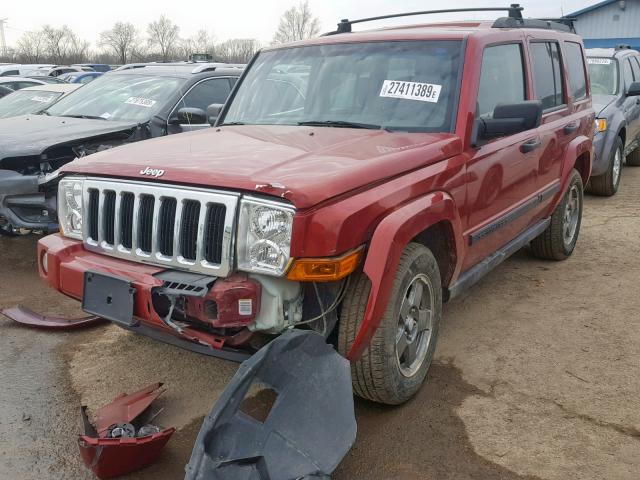 1J8HG48K06C207001 - 2006 JEEP COMMANDER RED photo 2