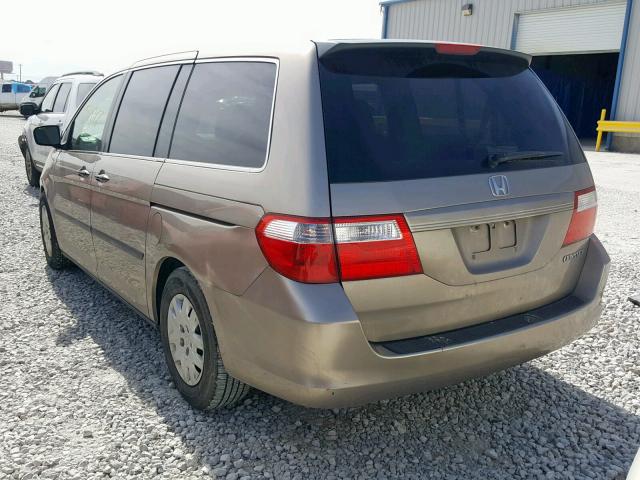 5FNRL38265B078751 - 2005 HONDA ODYSSEY LX GOLD photo 3