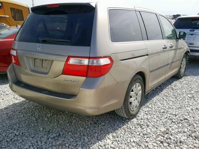 5FNRL38265B078751 - 2005 HONDA ODYSSEY LX GOLD photo 4