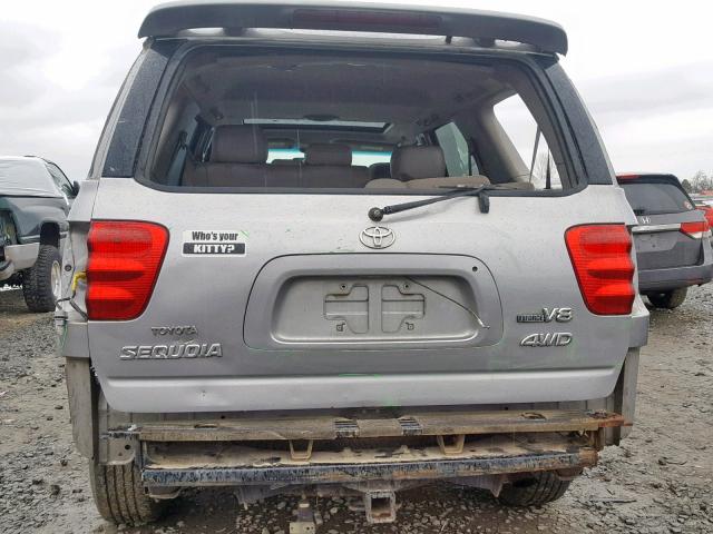 5TDBT48A62S125900 - 2002 TOYOTA SEQUOIA LI SILVER photo 9