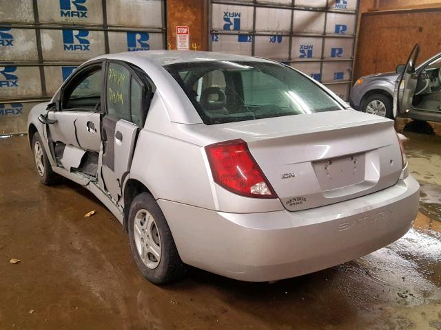 1G8AG52F14Z204655 - 2004 SATURN ION LEVEL SILVER photo 3