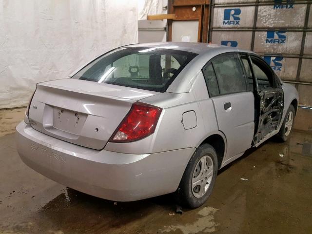 1G8AG52F14Z204655 - 2004 SATURN ION LEVEL SILVER photo 4