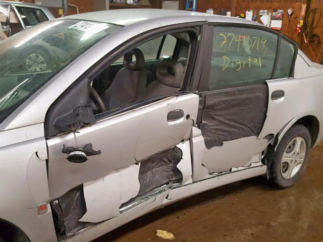 1G8AG52F14Z204655 - 2004 SATURN ION LEVEL SILVER photo 9