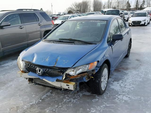 2HGFA16238H000928 - 2008 HONDA CIVIC DX BLUE photo 2