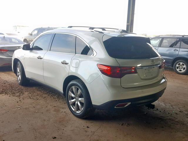 5FRYD4H84FB006465 - 2015 ACURA MDX ADVANC WHITE photo 3