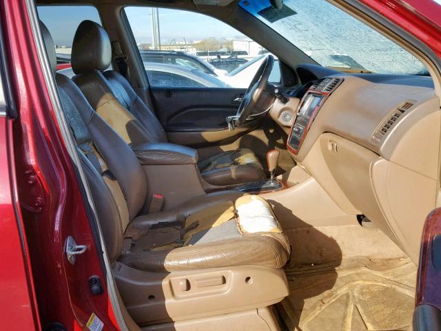 2HNYD18864H559782 - 2004 ACURA MDX TOURIN BURGUNDY photo 5