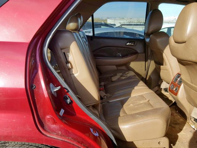 2HNYD18864H559782 - 2004 ACURA MDX TOURIN BURGUNDY photo 6