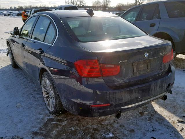 WBA3B9C53DF801122 - 2013 BMW 335 XI BLUE photo 3