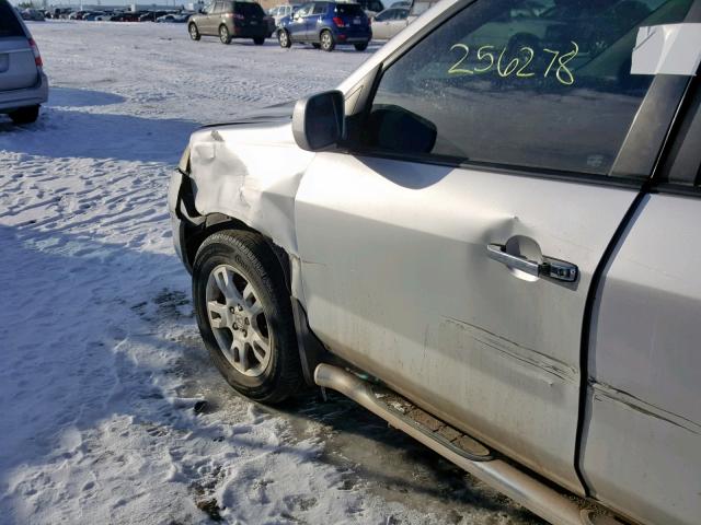 2HNYD188X5H548656 - 2005 ACURA MDX TOURIN SILVER photo 9