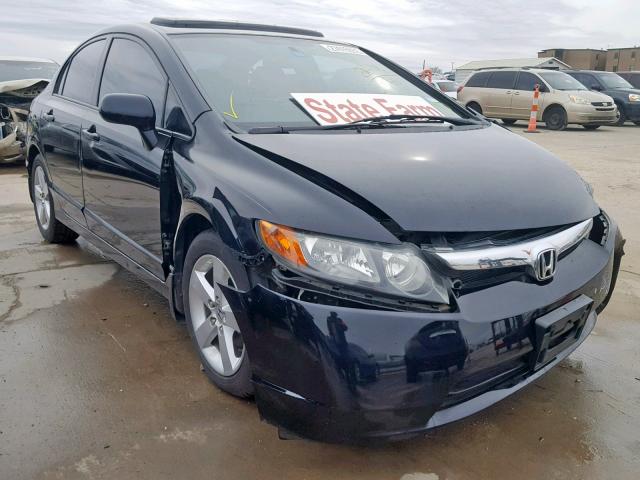 2HGFA169X8H357200 - 2008 HONDA CIVIC EXL BLACK photo 1