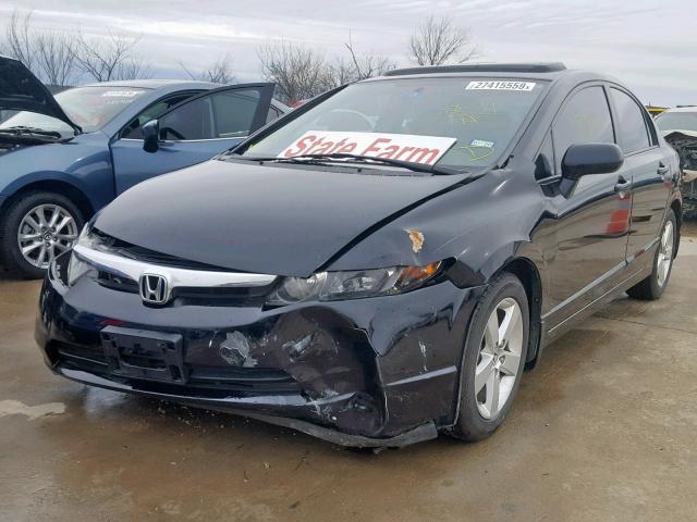 2HGFA169X8H357200 - 2008 HONDA CIVIC EXL BLACK photo 2