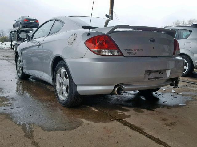 KMHHM65D15U168537 - 2005 HYUNDAI TIBURON SILVER photo 3