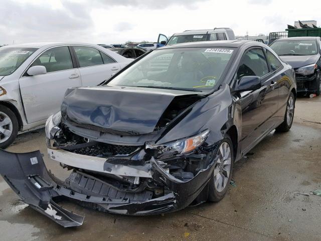 2HGFG12909H534925 - 2009 HONDA CIVIC EXL BLACK photo 2