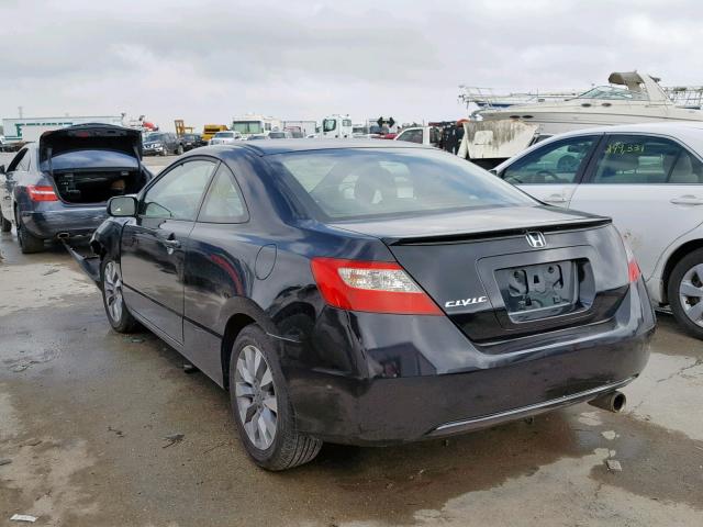 2HGFG12909H534925 - 2009 HONDA CIVIC EXL BLACK photo 3