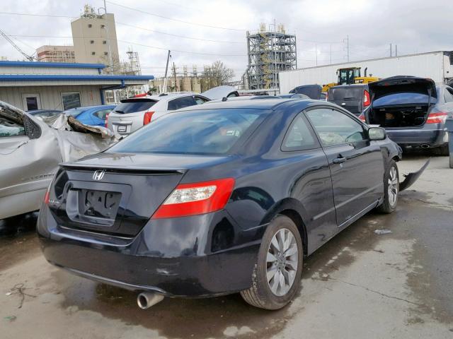 2HGFG12909H534925 - 2009 HONDA CIVIC EXL BLACK photo 4