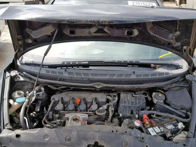 2HGFG12909H534925 - 2009 HONDA CIVIC EXL BLACK photo 7