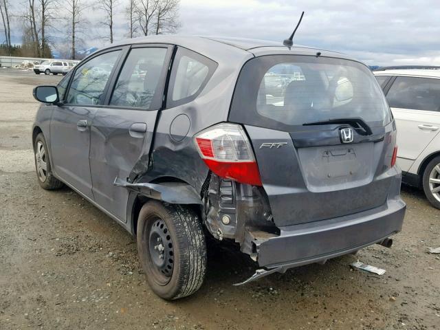 JHMGE8H31DC074267 - 2013 HONDA FIT GRAY photo 3