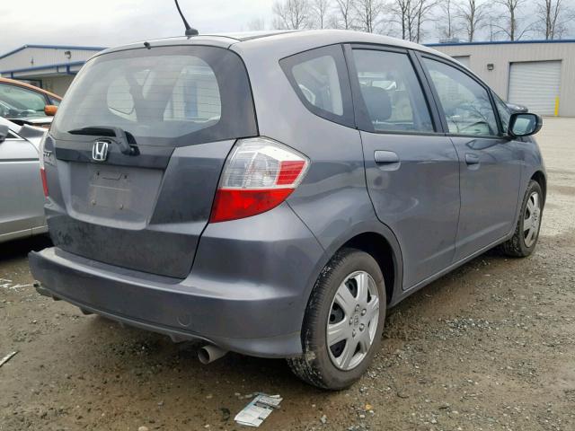 JHMGE8H31DC074267 - 2013 HONDA FIT GRAY photo 4