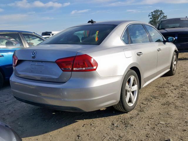 1VWBP7A32CC054664 - 2012 VOLKSWAGEN PASSAT SE SILVER photo 4