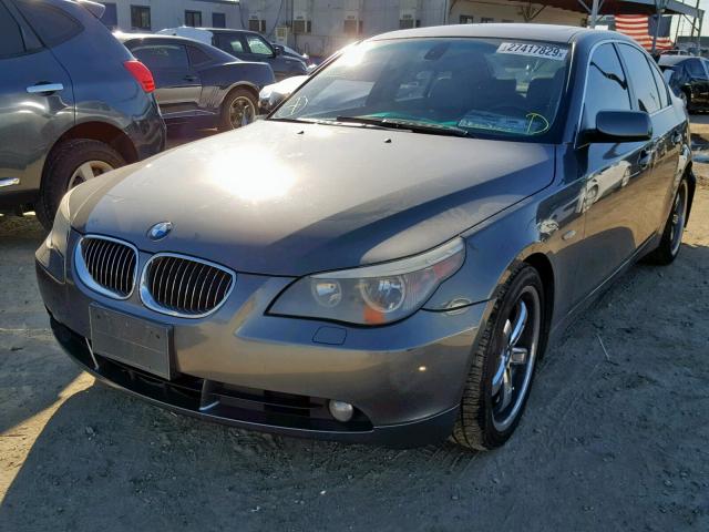 WBANE53517CW64888 - 2007 BMW 525 I GRAY photo 2