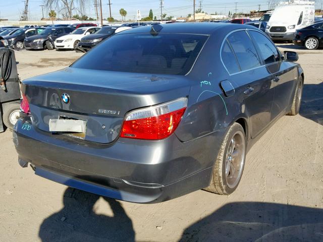 WBANE53517CW64888 - 2007 BMW 525 I GRAY photo 4