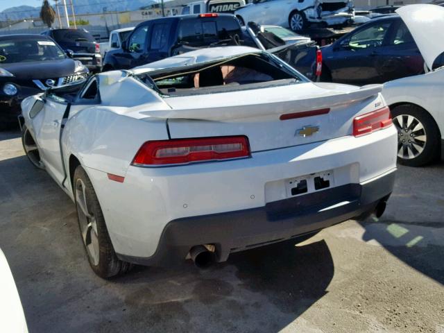 2G1FK1EJ8F9211434 - 2015 CHEVROLET CAMARO 2SS WHITE photo 3