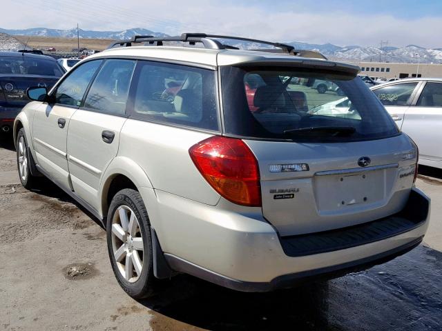 4S4BP61C167309830 - 2006 SUBARU LEGACY OUT TAN photo 3