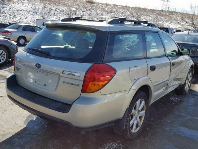 4S4BP61C167309830 - 2006 SUBARU LEGACY OUT TAN photo 4