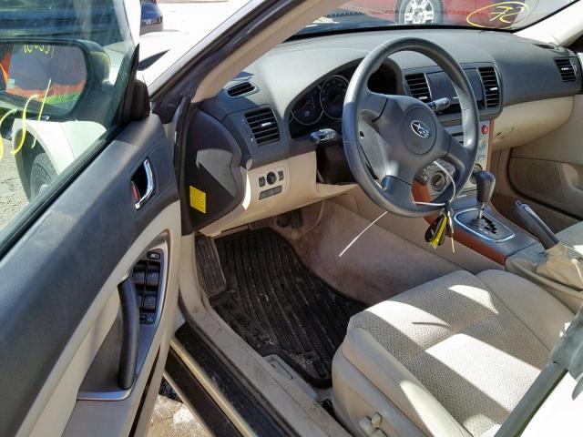 4S4BP61C167309830 - 2006 SUBARU LEGACY OUT TAN photo 9