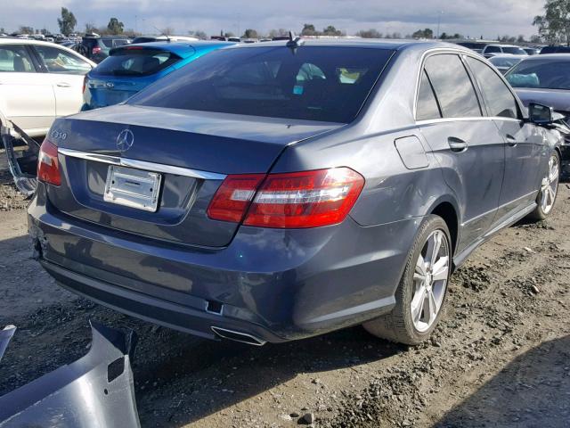 WDDHF5KB9CA606267 - 2012 MERCEDES-BENZ E 350 GRAY photo 4