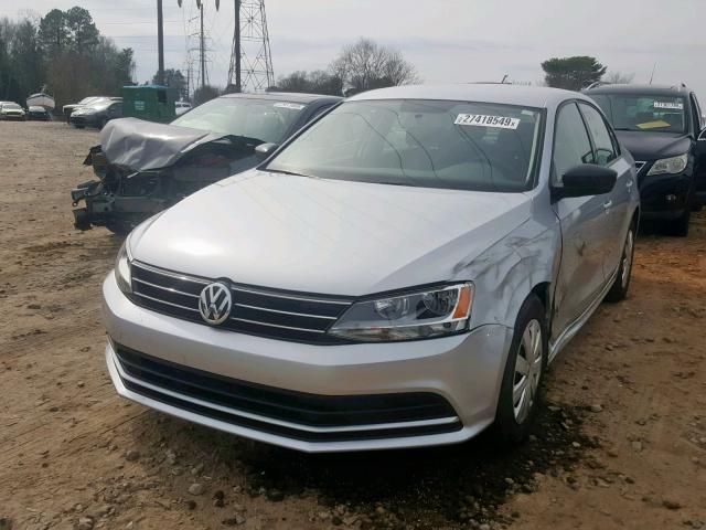 3VW2K7AJ4FM409169 - 2015 VOLKSWAGEN JETTA BASE SILVER photo 2