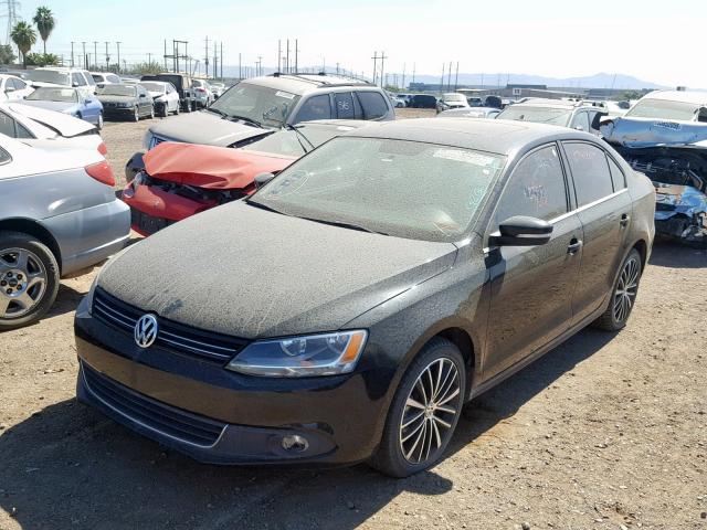 3VWLL7AJ2DM392645 - 2013 VOLKSWAGEN JETTA TDI BLACK photo 2