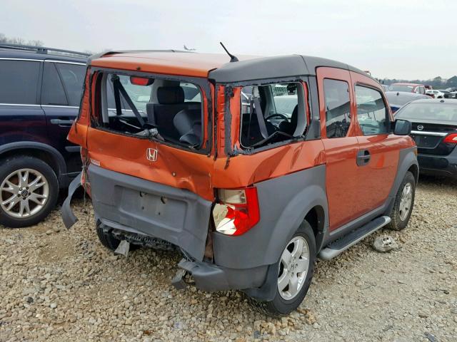 5J6YH17583L018021 - 2003 HONDA ELEMENT EX ORANGE photo 4