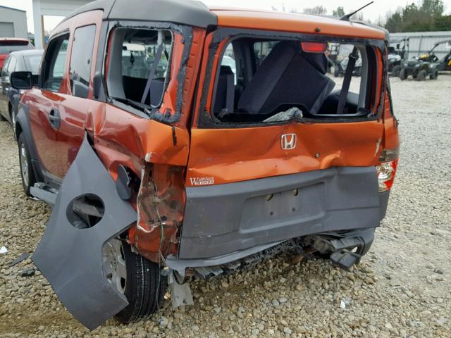 5J6YH17583L018021 - 2003 HONDA ELEMENT EX ORANGE photo 9