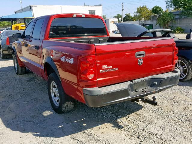 1D7HW28K66S527711 - 2006 DODGE DAKOTA QUA RED photo 3