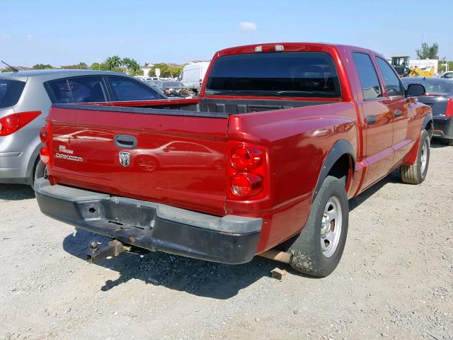 1D7HW28K66S527711 - 2006 DODGE DAKOTA QUA RED photo 4