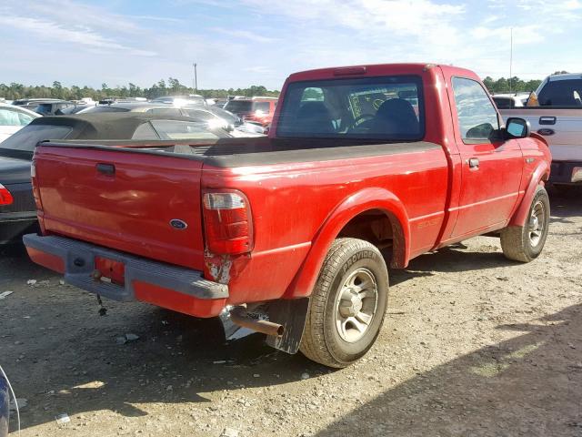 1FTYR10U53PA70798 - 2003 FORD RANGER RED photo 4