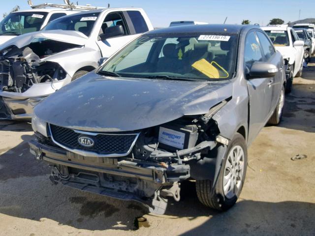 KNAFU4A29A5050807 - 2010 KIA FORTE EX GRAY photo 2