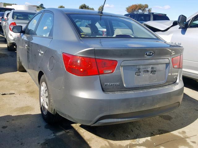 KNAFU4A29A5050807 - 2010 KIA FORTE EX GRAY photo 3