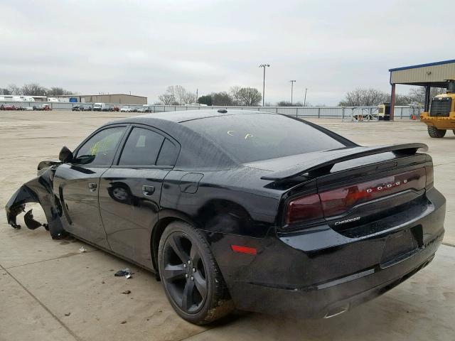 2C3CDXHGXDH566782 - 2013 DODGE CHARGER SX BLACK photo 3