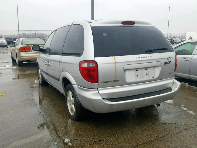 1D4GP45R25B373208 - 2005 DODGE CARAVAN SX SILVER photo 3