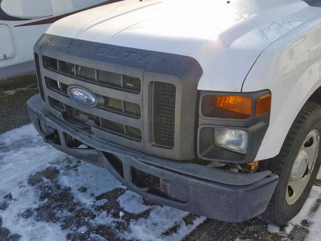 1FDSF30538EC15662 - 2008 FORD F350 SRW S WHITE photo 9