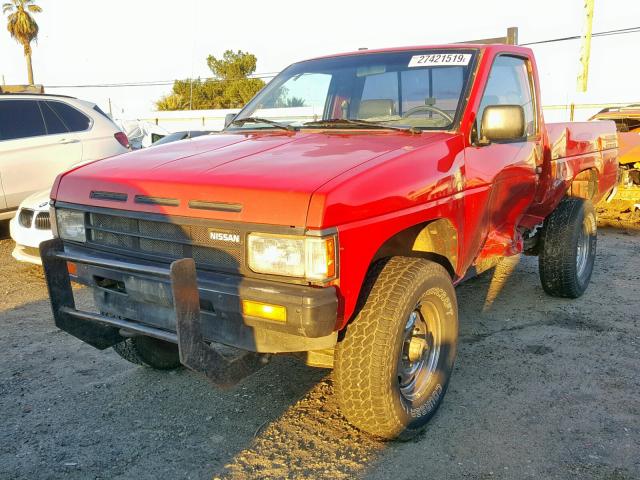 1N6ND11Y8JC340725 - 1988 NISSAN D21 SHORT RED photo 2
